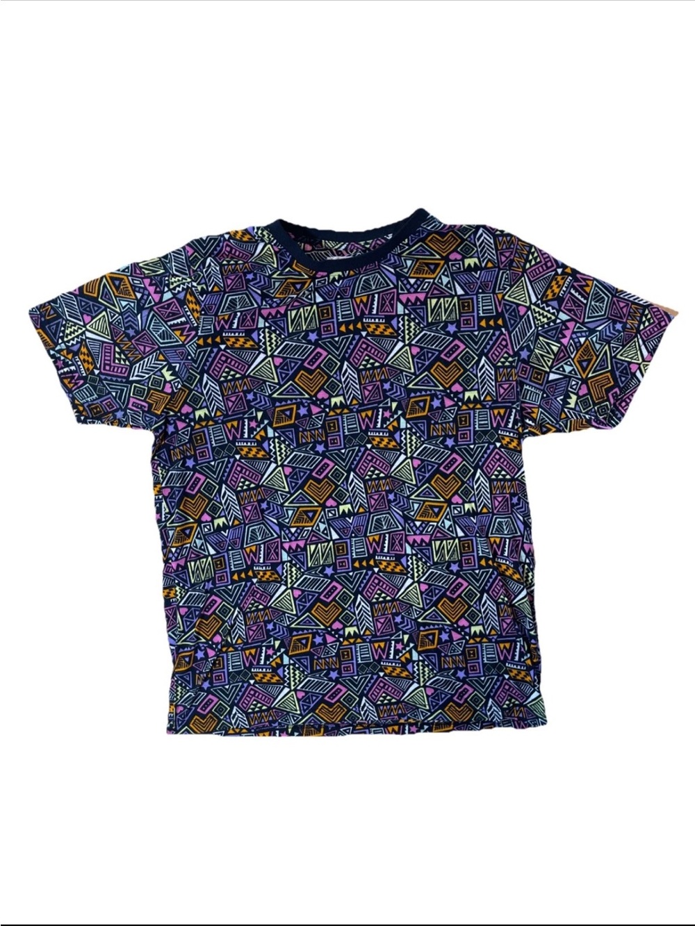 Retro Fresh Prints of Bel-Air 90s Geometric Abstract T-Shirt Lg Pattern